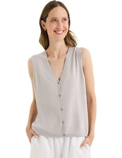 Rise Knit Vest in Grey