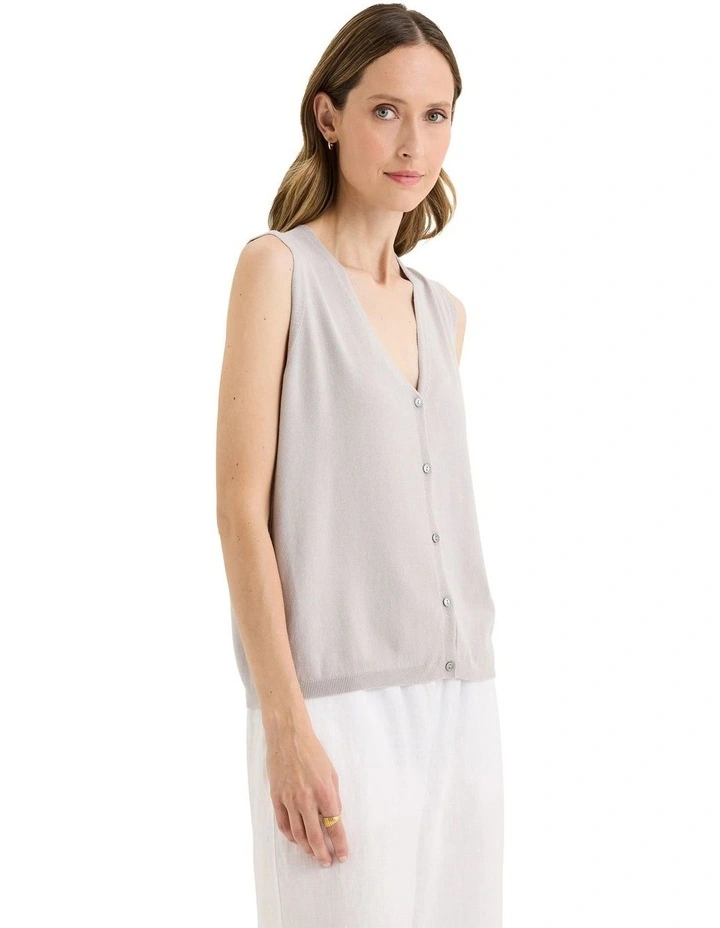 Rise Knit Vest in Grey image 3