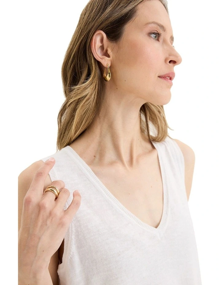 Blaze Knit Tank in White image 4