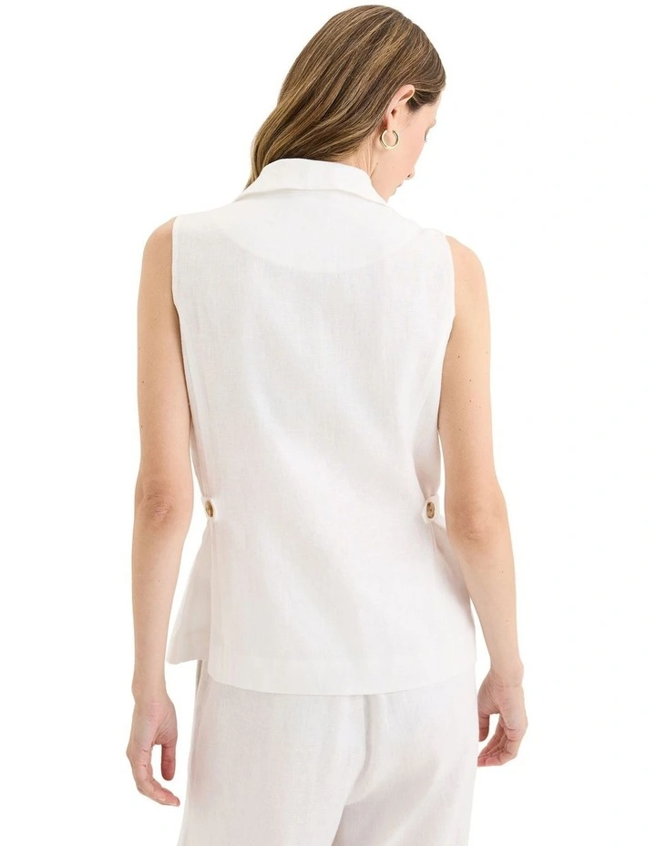 Caper Vest in White image 2