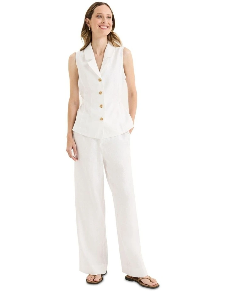 Caper Vest in White image 5