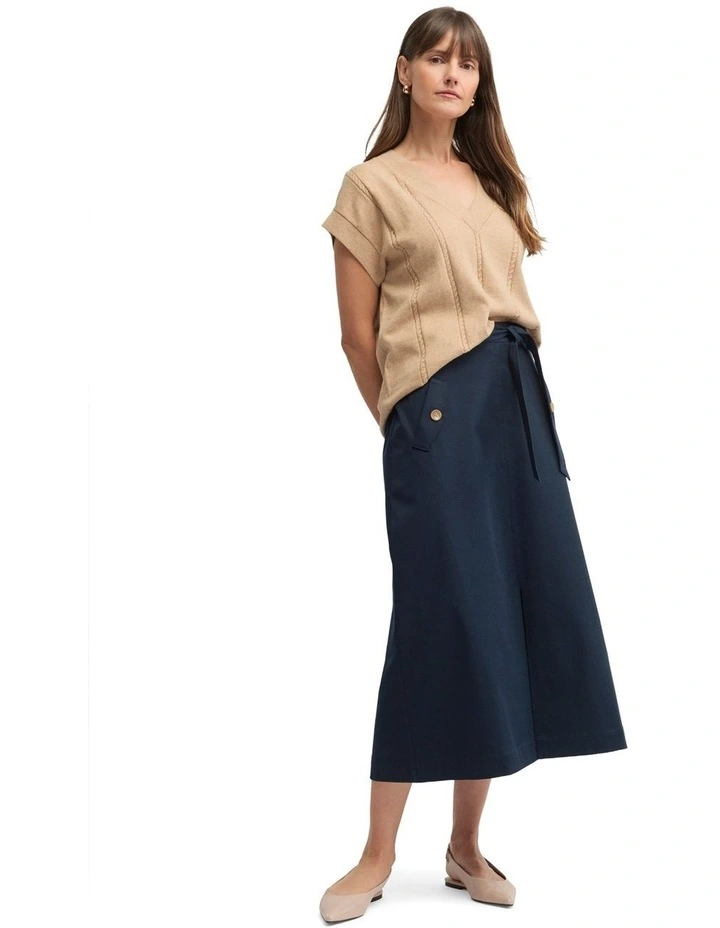 Sepal Knit Top in Camel Marle image 3