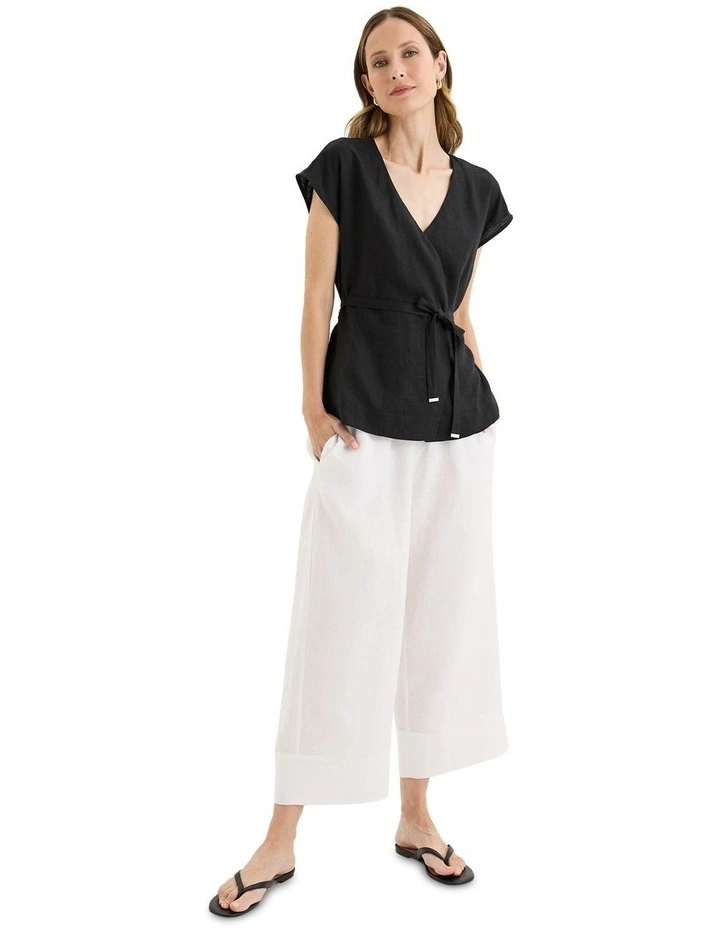 Tirari Wrap Top in Black image 5