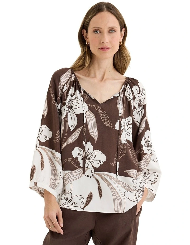 Fiore Top in Brown image 1