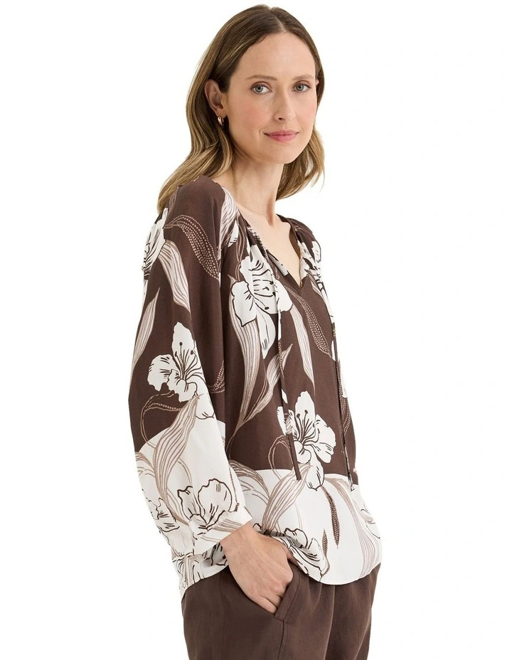 Fiore Top in Brown image 3