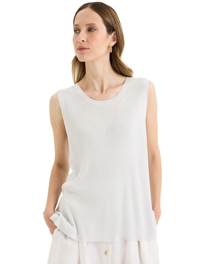Miami Knit Top in White image 1