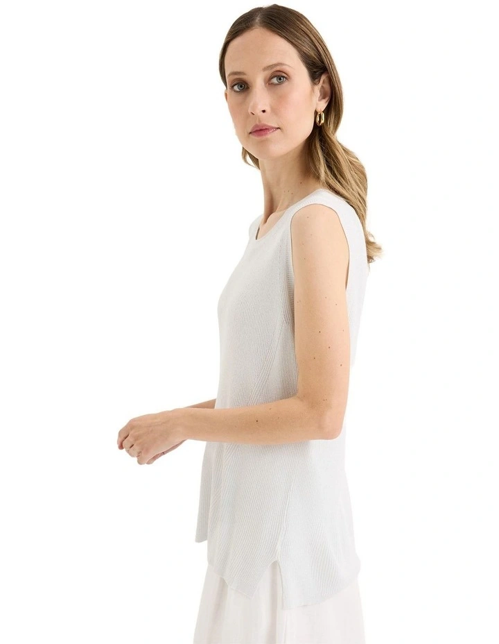 Miami Knit Top in White image 3