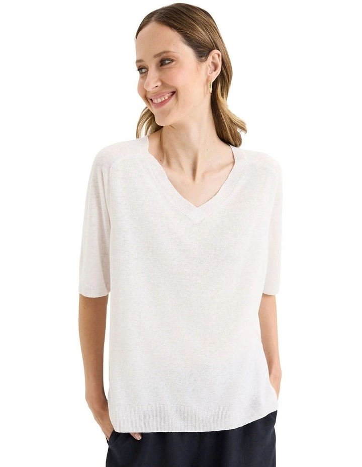 Semillon Knit Jumper in White image 1