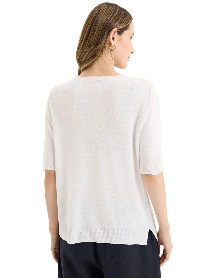 Semillon Knit Jumper in White image 2
