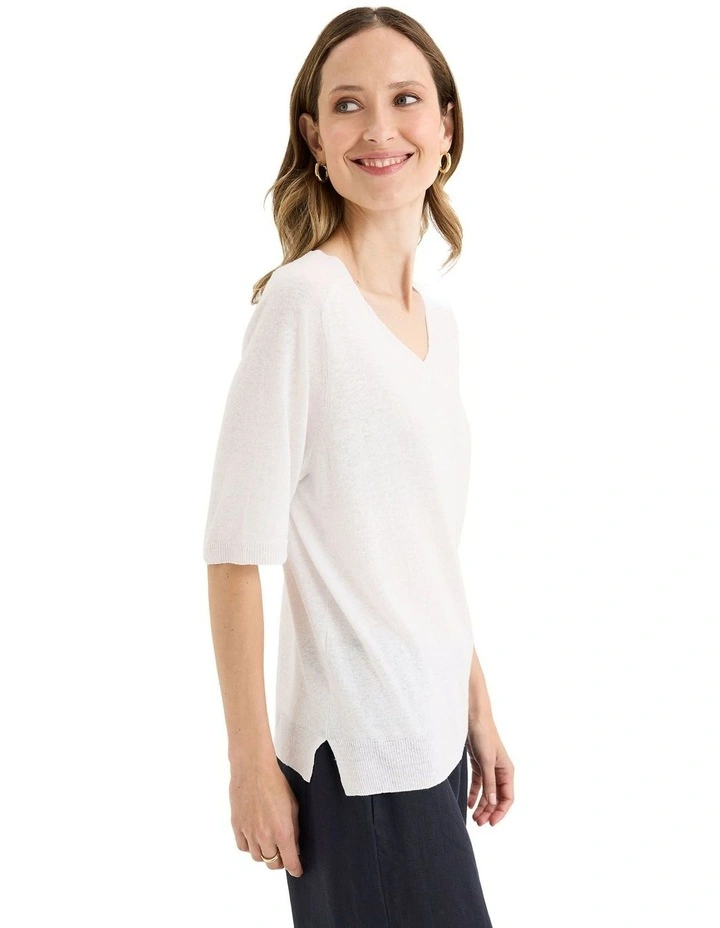 Semillon Knit Jumper in White image 3