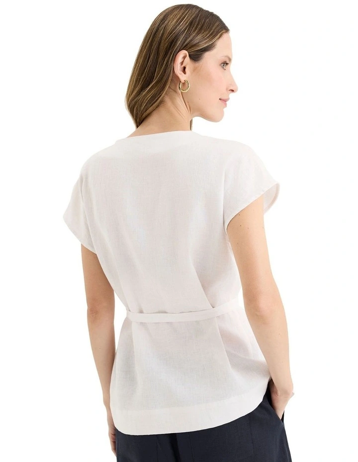 Tirari Wrap Top in White image 2