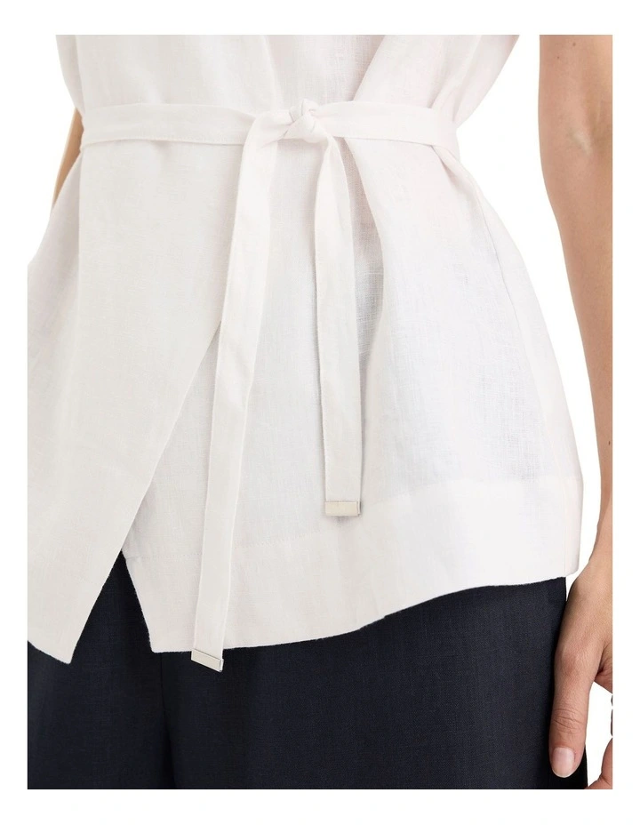 Tirari Wrap Top in White image 4