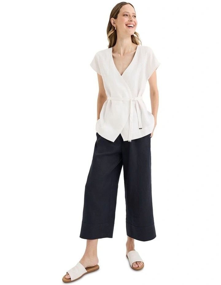 Tirari Wrap Top in White image 5