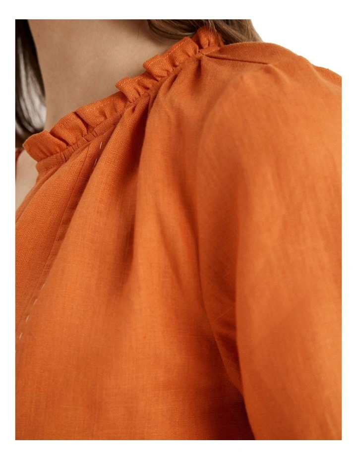 Riviera Top in Orange Ginger image 5