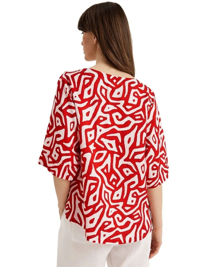 Liberty Top in Red image 2