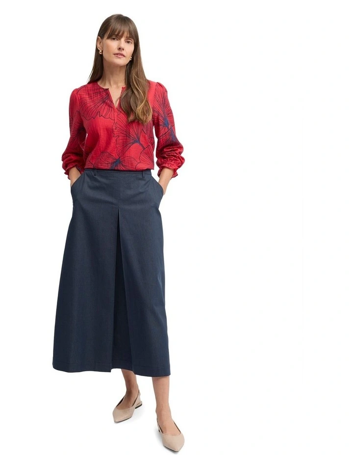 Staten Blouse in Red Staten Print image 3