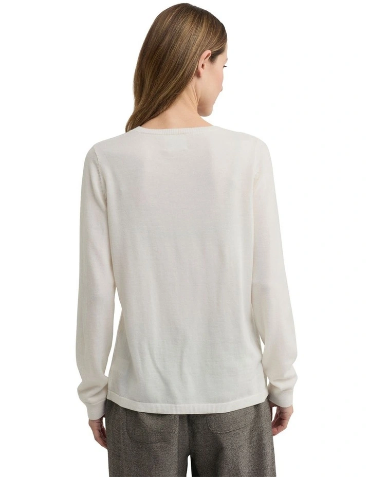 Villa Knit Top in Cream image 2