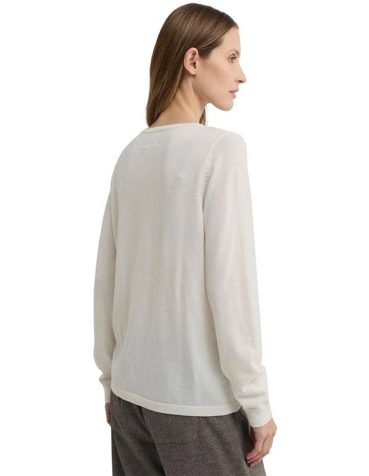 Villa Knit Top in Cream image 3
