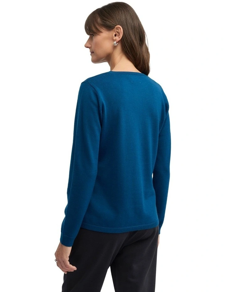 Villa Knit Top in Blue image 2