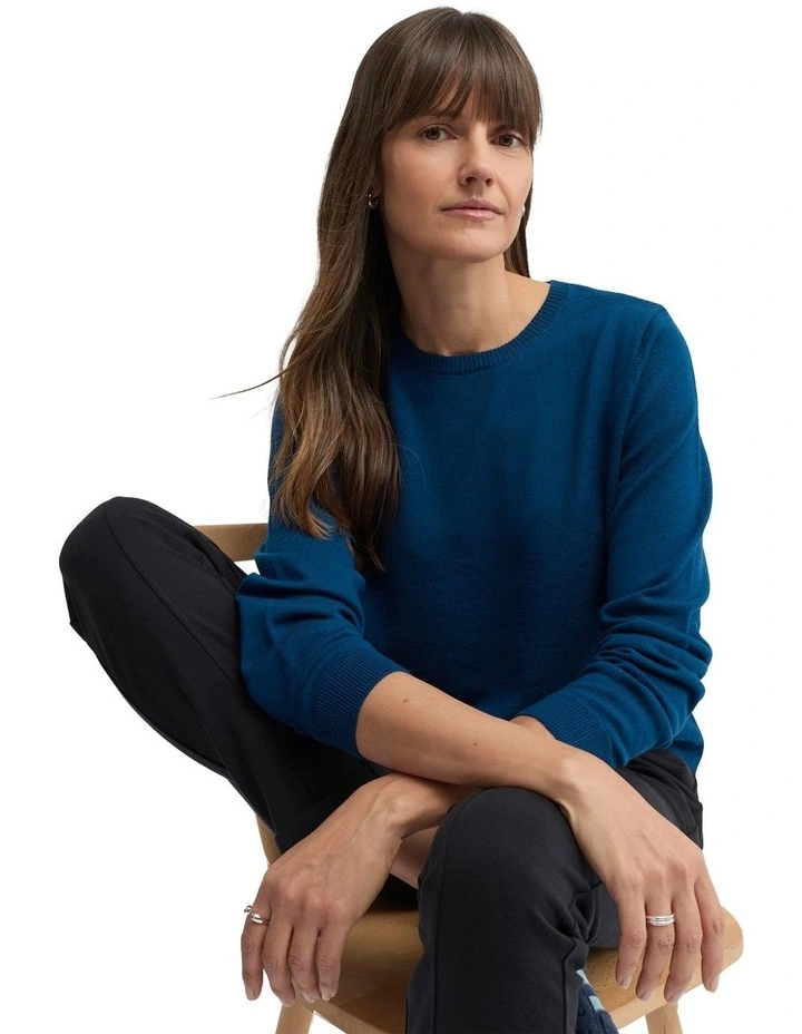 Villa Knit Top in Blue image 4