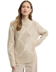 Indiana Knit in Almond/Ecru
