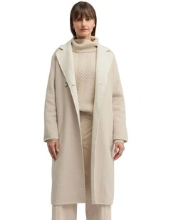 Twain Coat in Beige