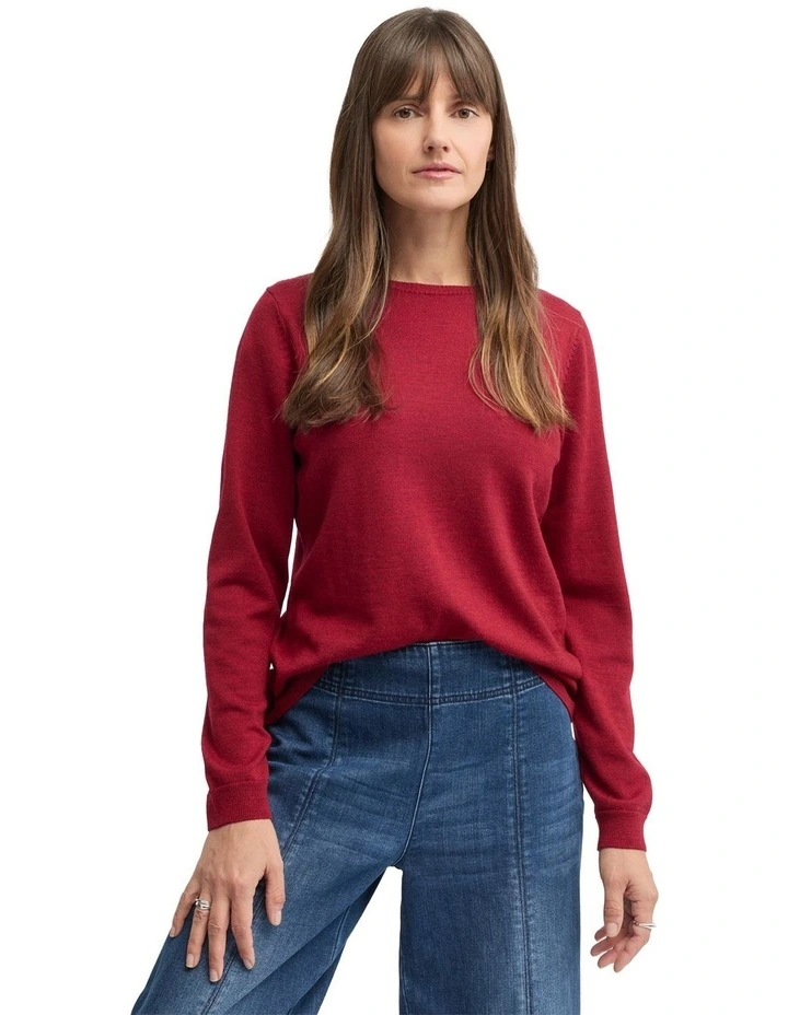 Villa Knit Jumpers in Red image 1