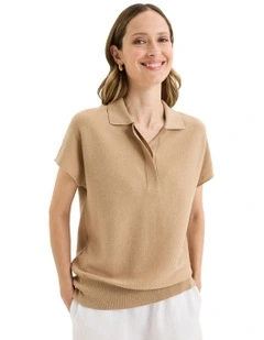 Dune Knit Top in Yellow