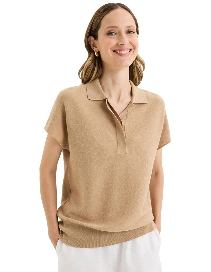Dune Knit Top in Yellow image 1