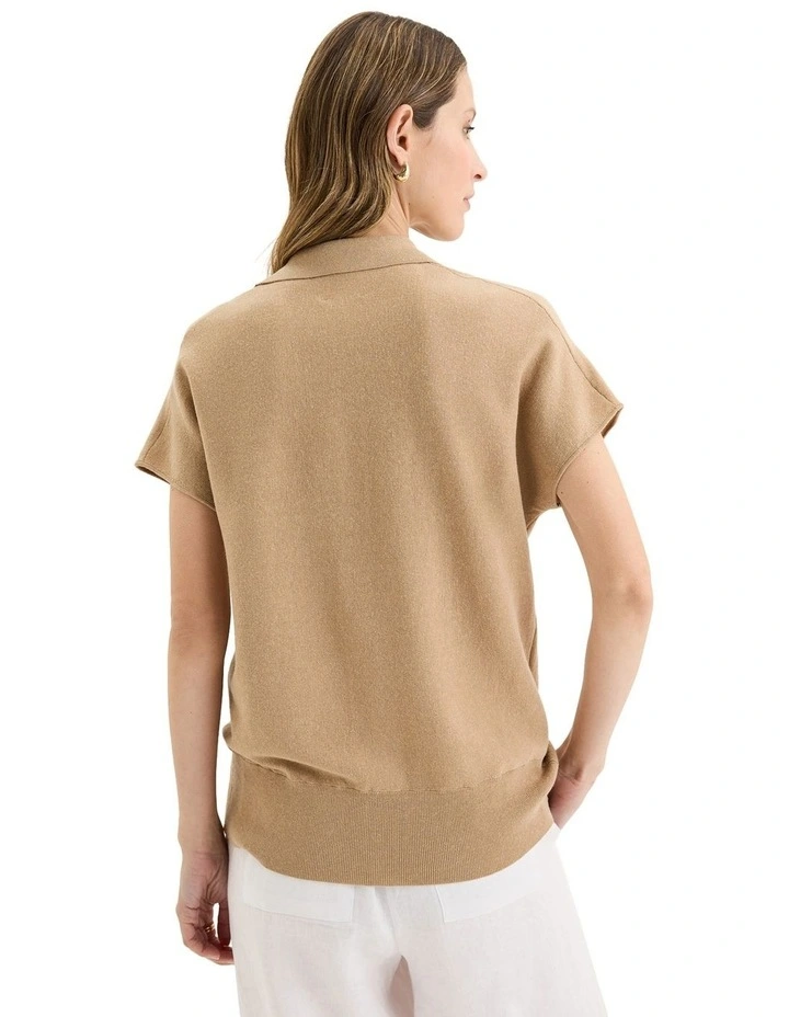 Dune Knit Top in Yellow image 2
