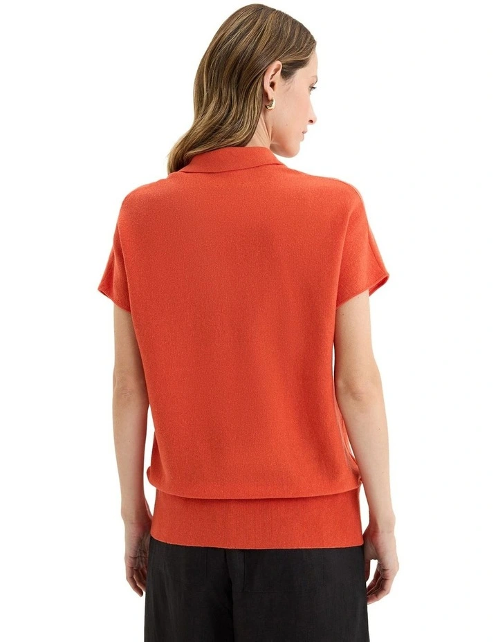 Dune Knit Top in Red image 2