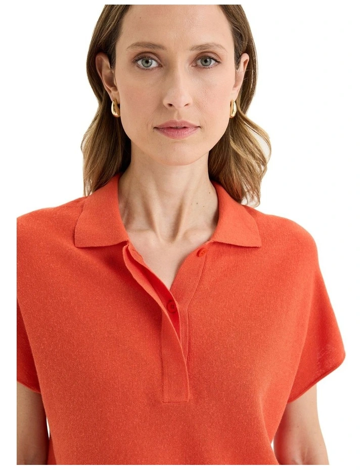 Dune Knit Top in Red image 4