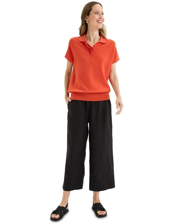 Dune Knit Top in Red image 5