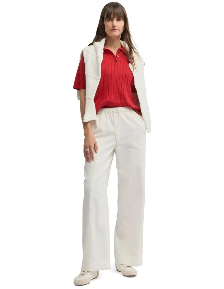 Cafe Knit Polo in Ruby image 3