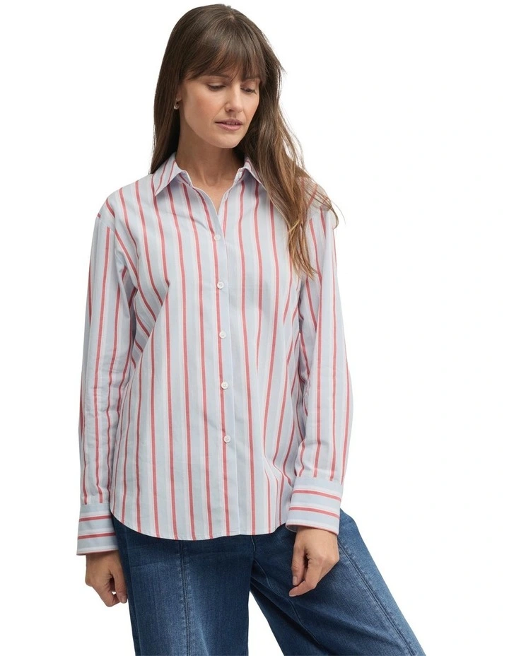 Broadway Shirt in Hue/Ruby image 1