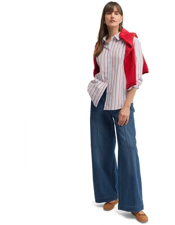 Broadway Shirt in Hue/Ruby image 3