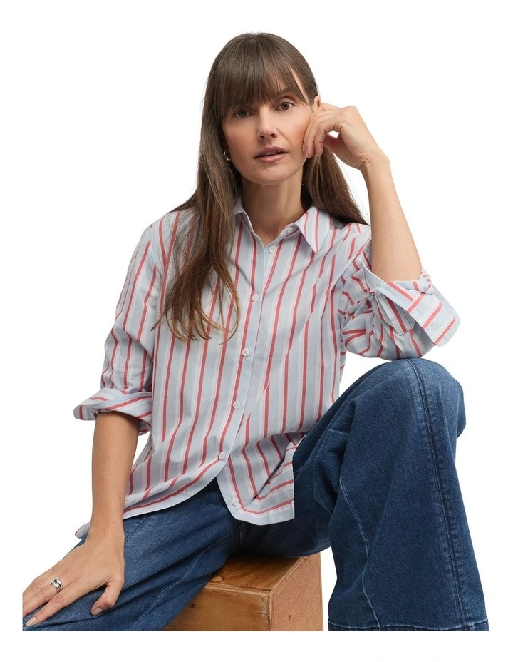 Broadway Shirt in Hue/Ruby image 4