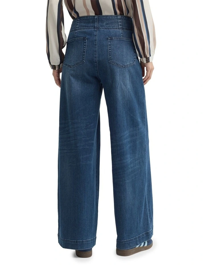 Oregon Wide Leg Jean in Blue image 2