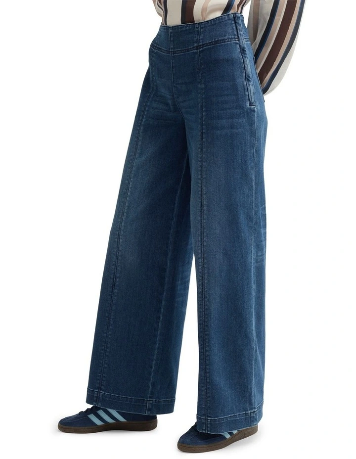 Oregon Wide Leg Jean in Blue image 3