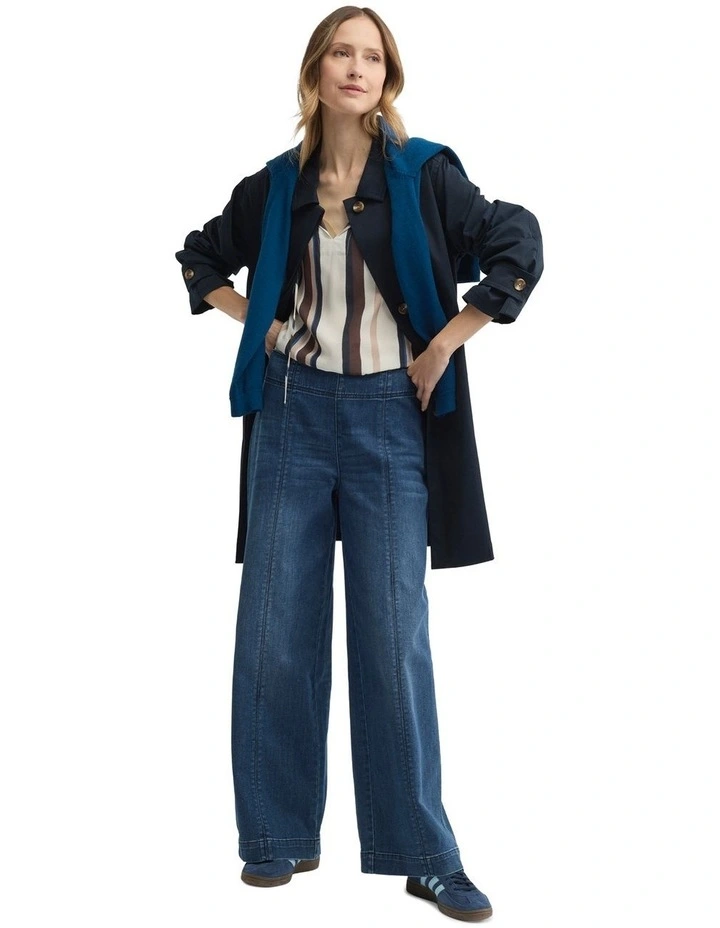 Oregon Wide Leg Jean in Blue image 5