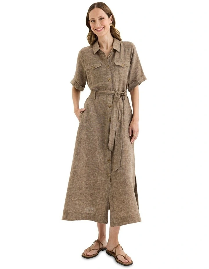 Spina Dress in Brown image 1