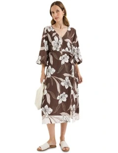 Fiore Dress in Brown