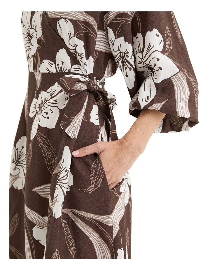 Fiore Dress in Brown image 4