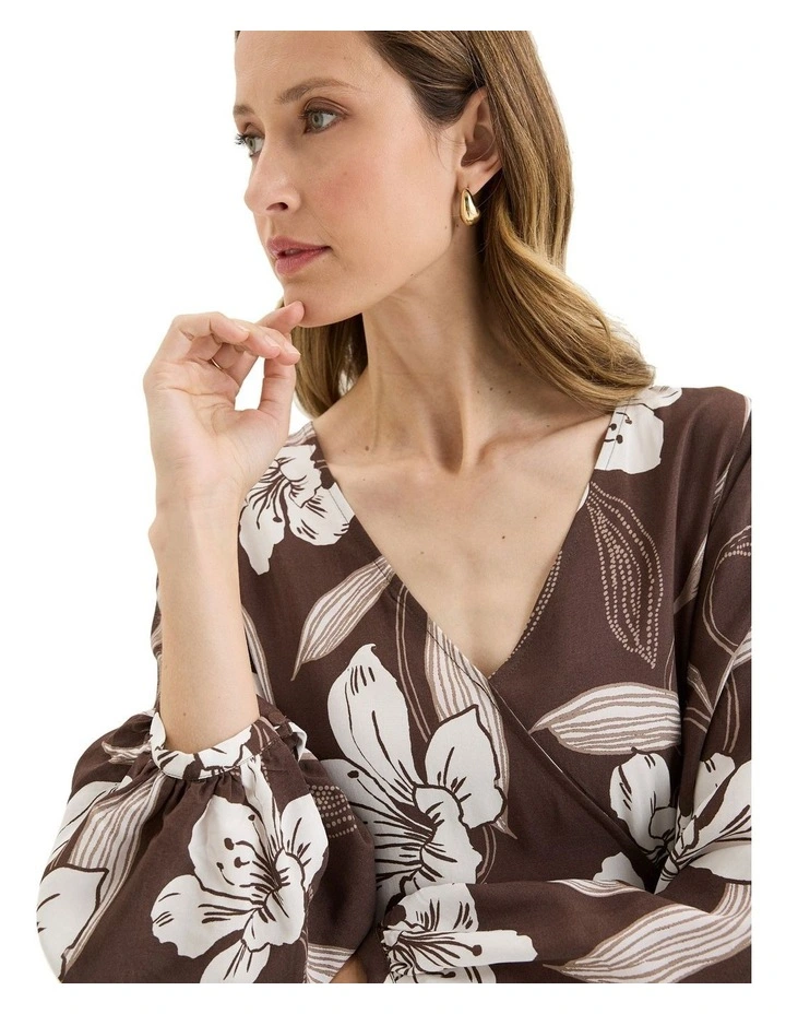 Fiore Dress in Brown image 5