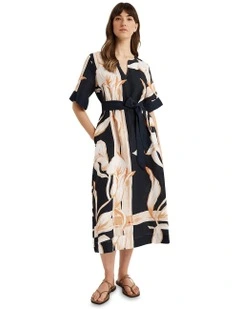 Palma Dress in Navy Print