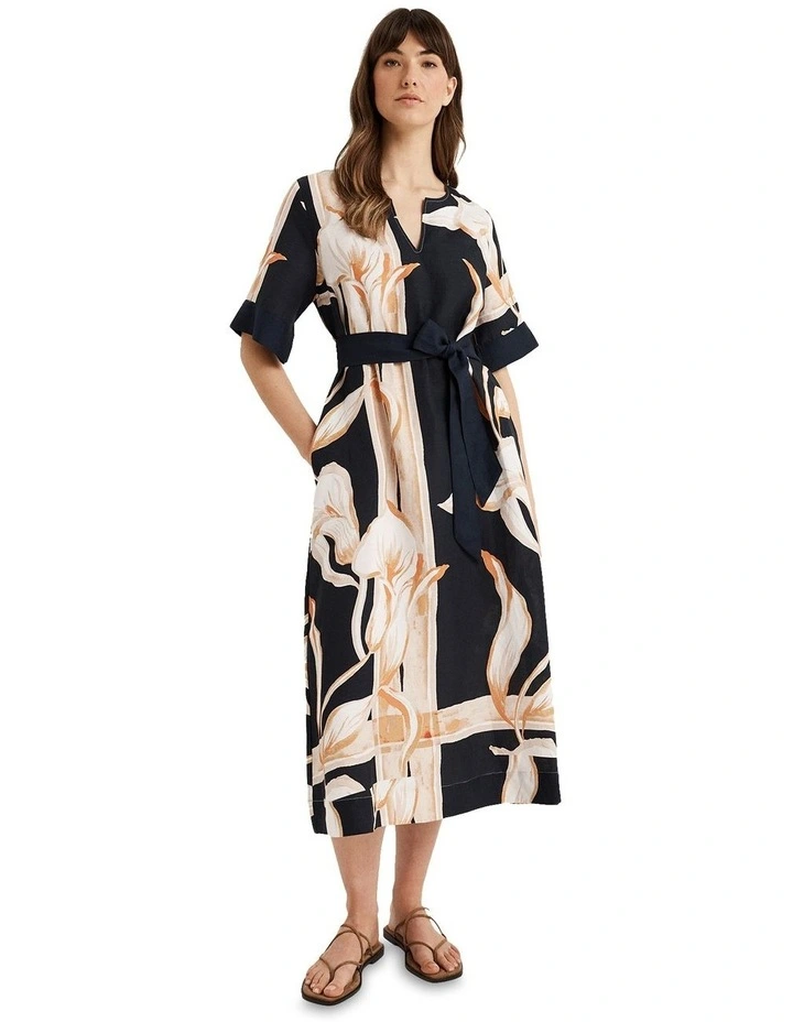 Palma Dress in Navy Print image 1