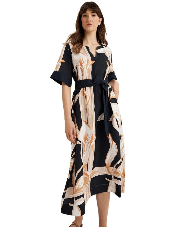 Palma Dress in Navy Print image 3