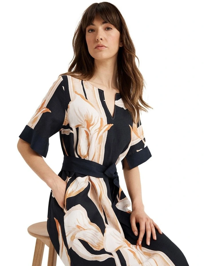Palma Dress in Navy Print image 5