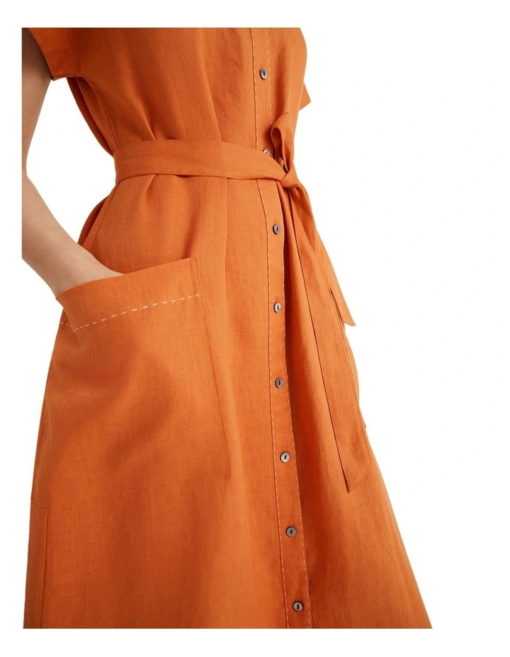 Riviera Dress in Orange Ginger image 4