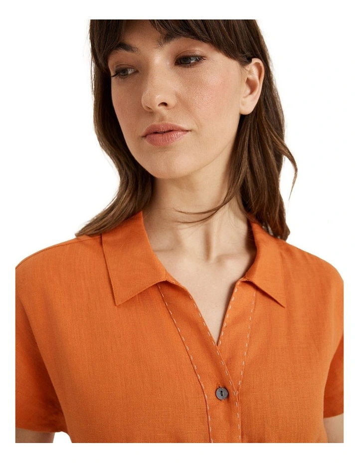 Riviera Dress in Orange Ginger image 5